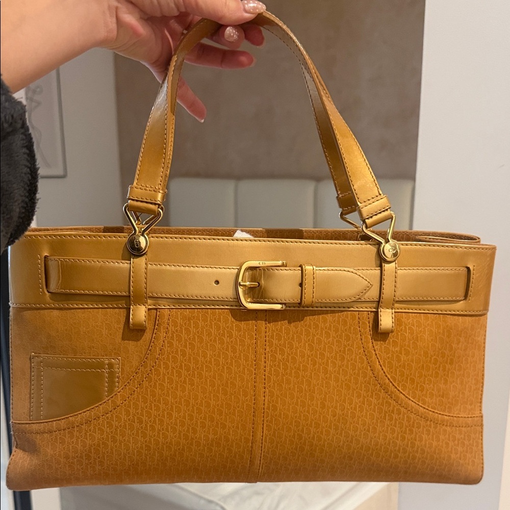 Christian Dior Vintage Trotter Monogram Bag Y2K Belt Detail